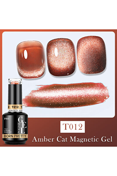 Born Pretty Amber Cat Magnetic Gel/Kedi Gözü Kalıcı Oje(T012)-15ml