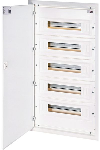 Eti PVC enclosure, 90 modules, recessed, IP40, white, white metal door, 001101216,