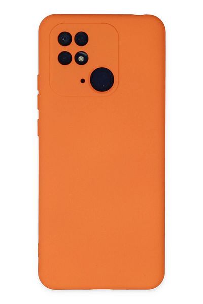 CepteToptan حافظة هاتف Xiaomi Redmi 10C مصنوعة من السيليكون المخملي الداخلي - برتقالي - MKİ9076-1037