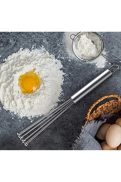 BKC HOME New Generation Stainless Steel Metal Bead Ball End Beater Sauce Mixer Ball End Egg Beater