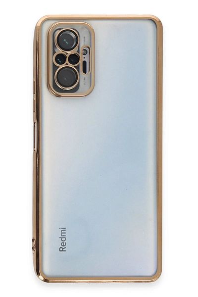 CepteToptan حافظة هاتف Xiaomi Redmi Note 10 Pro من السيليكون مع عدسة - ذهبي - MKİ5162-2051