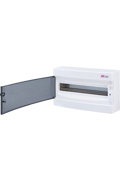 Eti PVC enclosure, 18 modules, surface-mounted, IP40, transparent door, 001101002,
