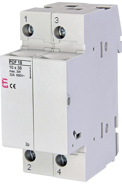 Eti Fuse disconnector, 10x38mm, alternating current, 2P, 32A, without LED, PCF 10, 002550003,