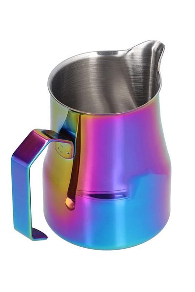 Omran Cart 500ml Milk Pitcher Rainbow – Stainless Steel Jug for Cappuccino & Latte Art