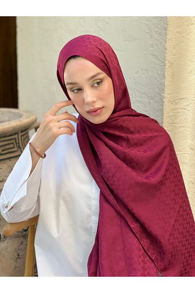 Modakaşmir Silky Jacquard Series Melosia Pattern Shawl