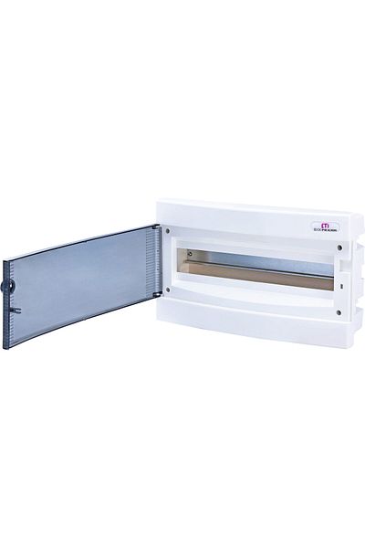 Eti Cofret PVC, 18 module, incastrat, IP40, alb, usa transparenta, 001101018,