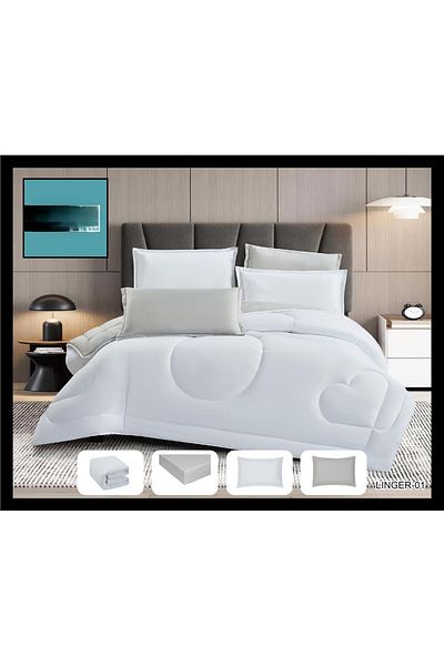 SHEDEA Double bed sheet set with a reversible hotel theme to add beauty to your room decor. Duvet size: 260x240 cm