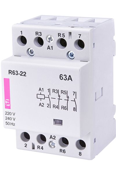 Eti Modular contactor, 63A, 2 NO contacts / 2 NC contacts, coil voltage 230V AC, 002463470,