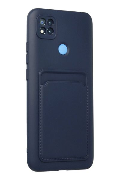 CepteToptan حافظة هاتف Xiaomi Redmi 9C من السيليكون مع بطاقة عمل كلفن - أزرق داكن - MKİ2018-5783