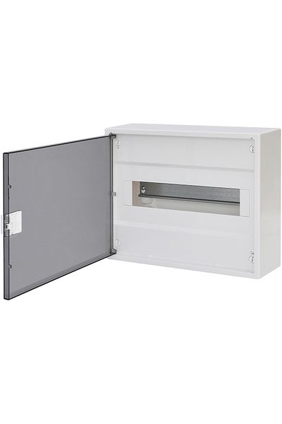 Eti PVC enclosure, 12 modules, surface-mounted, IP40, transparent door, 001100240,
