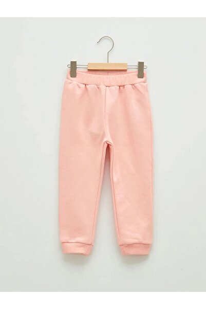 LC Waikiki LCW baby Pembe Beli Lastikli Basic Kız Bebek Jogger Eşofman Alt