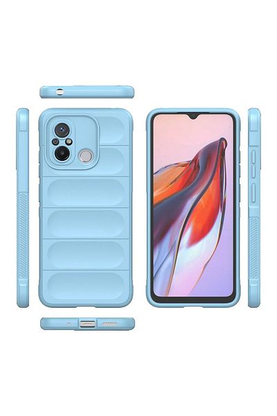 CepteToptan جراب هاتف Xiaomi Redmi 12C مصنوع من السيليكون المثالي - أزرق سماوي - MKİ1666-8947