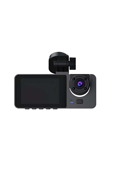 divendi-ro Triple DVR Car Camera, Full-HD, 2.35" IPS Display, 170°, WDR, Motion Sensor, G-sensor, Black