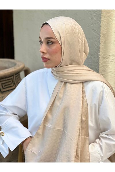 Modakaşmir Silky Jacquard Series Melosia Pattern Shawl