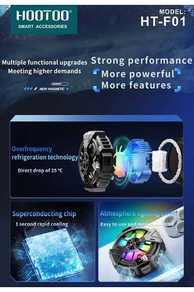HooToo Magnetic Phone Cooler with MagSafe Technology - Instant, Silent Cooling for Gaming Enthusiasts