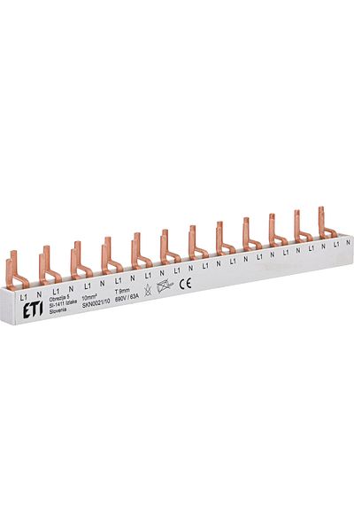 Eti Busbar 12 module, tip pin, 2P, 63A, SKN0021, 002921150,