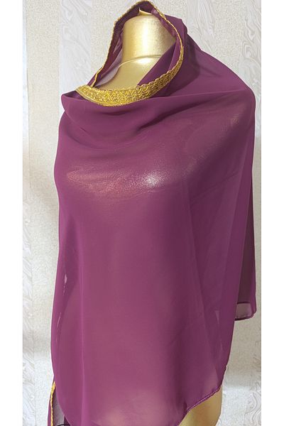 Firdevs Giyim Local Shawl Plum Color