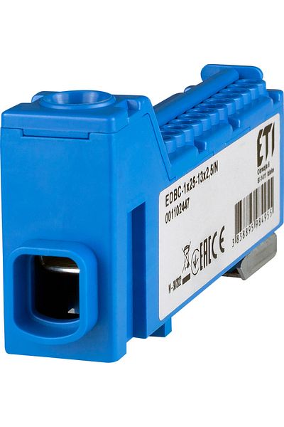 Eti Block distribution, 1 edge x 14 terminal, EDBC-1x25-13x2,5/N, 001102447,