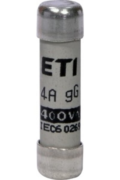 Eti Цилиндричен предпазител gG, AC, 8x32, 4A, 400V, CH8x32, комплект от 10 бр...