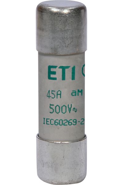Eti Cylindrical fuse aM, alternating current, 14x51, 45A, 500V, CH14x51, 002652035,