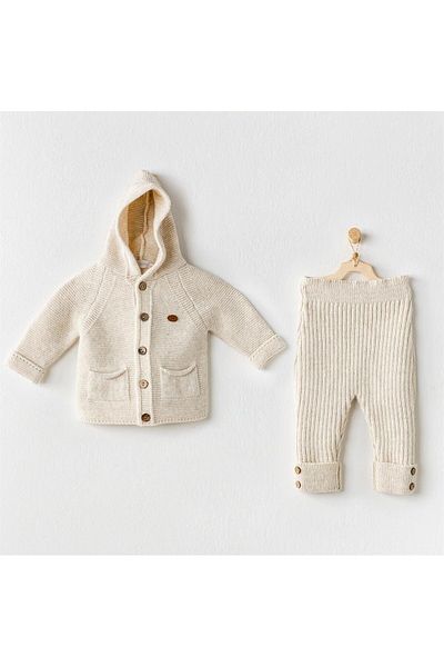 andywawa Unisex Baby Knitwear Set of 2 Gray Melange Ac24335