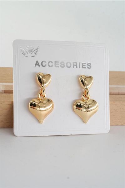 By Zeyna Aksesuar Women's Special Design Heart Figured Earrings