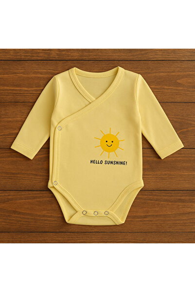 minella kids قماط قطني بأكمام طويلة مطبوع عليه شمس مريح للاستخدام