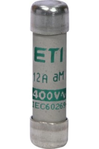 Eti Κυλινδρική ασφάλεια aM, AC, 8x32, 12A, 400V, CH8x32, σετ 10 τεμαχίων, 002...