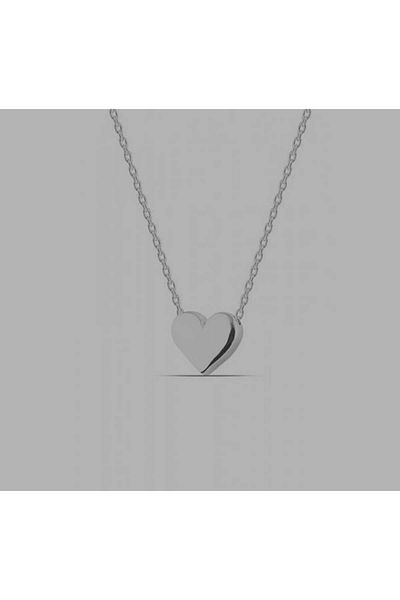Strahlen Heart Enamel Elegant Silver Color Necklace
