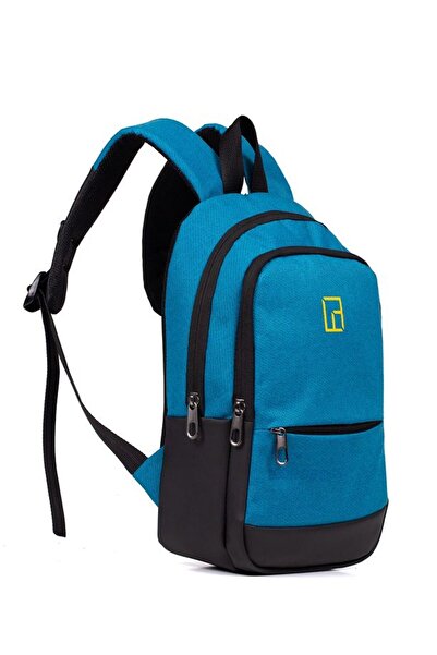 Wish BF Unisex Mini Backpack - Water Resistant |   Blue Multi-Compartment School Bag