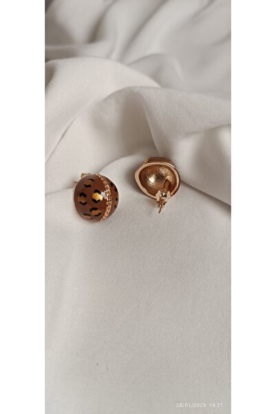 ARİ TAKI Leopard Ball Steel Earrings