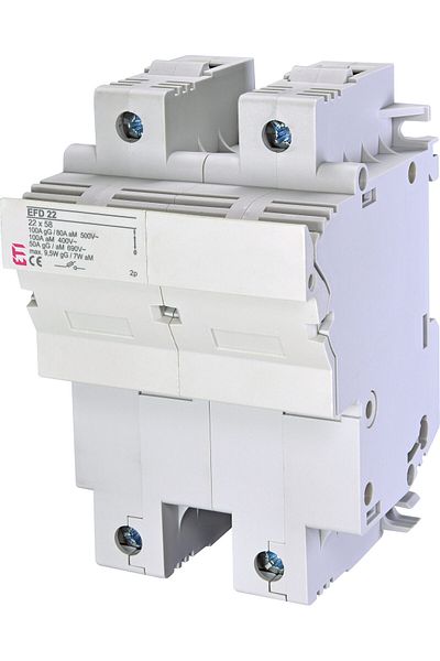 Eti Fuse disconnector, 22x58mm, alternating current, 2P, 100A, without LED, EFD 22, 002570003,