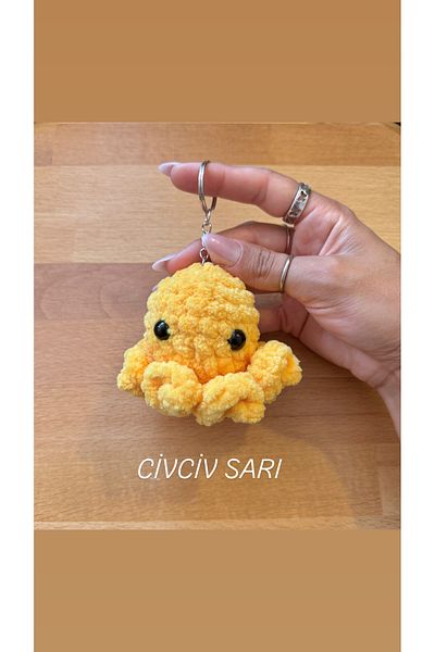 vikivin bebe Handmade Colorful Plush Octopus Keychain/Bag Accessory-Cute Velvet Amigurumi
