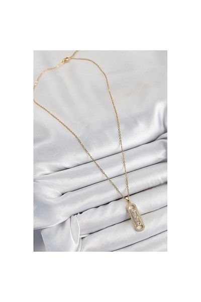 Skygo 316L Steel Zircon Stone Messika Model Gold Color Women's Necklace - Tj-Bko10345
