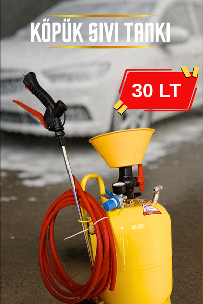 easywashoto 30 Lt Köpük Ve Sıvı Püskürtme Tankı 5 Bar Basınçlı Kompresör Kola...
