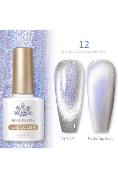 Born Pretty Sea Blue Kedi Gözü Kalıcı Oje-10ml (12)