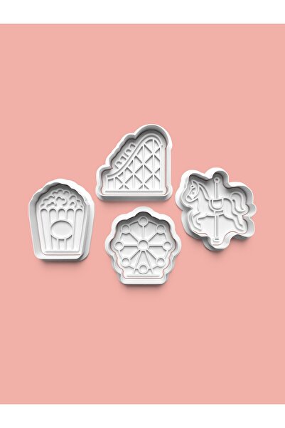 AKTASTORE مجموعة قوالب بسكويت وعجينة السكر من لونابارك، مجموعة من 4 قطع