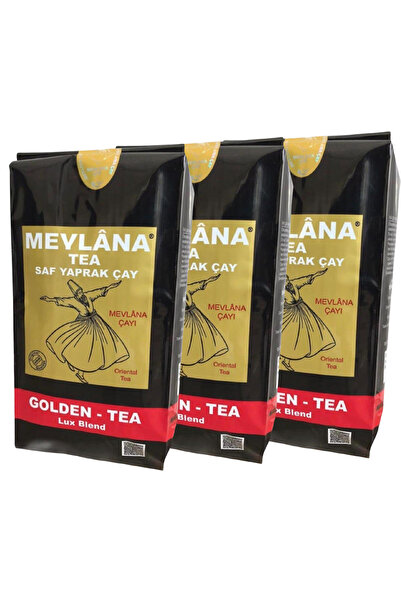 Mevlana Çay 3 X 1000 G - %100 Ceylon Garantili Saf Yaprak Çay Sri Lanka Efsanesi Mevlana Golden Tea Kalitesiyle