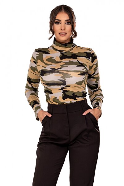 Atmosphere Fashion Pulover cu imprimeu safari