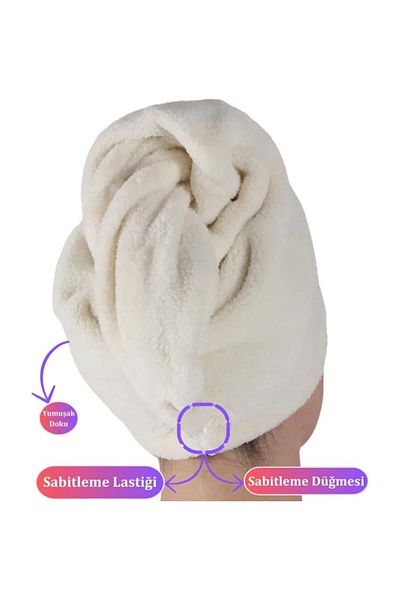 embays collection Button Elastic Hair Towel, Hair Cap, Makeup Cap, Facial Care Towel,