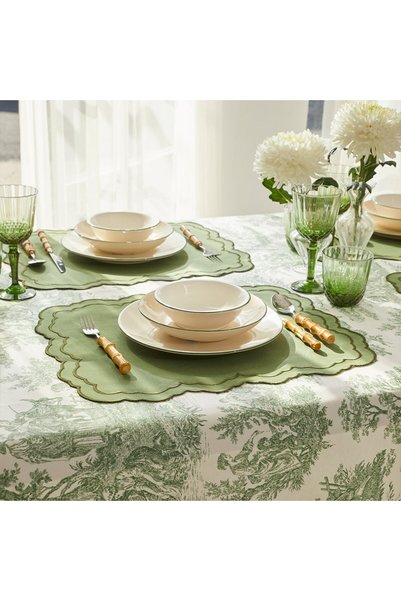Giqu Home Green Pierre American Service 2 Pieces