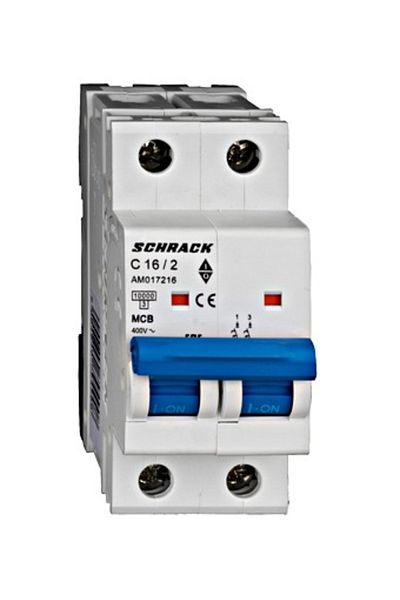 Eti Intreruptor automat MCB, 2P, 16A, 10kA, curba C, AMPARO, AM017216--, Schrack