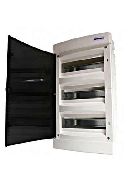 Eti Plastic enclosure, 3x12 modules, recessed, IP40, smoked door, BK080003--, Schrack