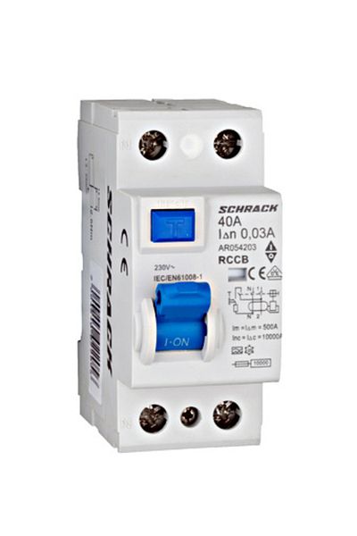 Eti RCCB, 2P, 40A, 30mA, 10kA, type A, AMPARO, AR054203--, Schrack