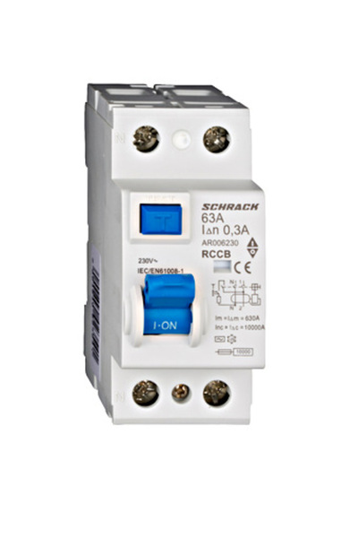 Eti Intreruptor diferential RCCB, 2P, 63A, 300mA, 10kA, tip AC, AMPARO, AR006...