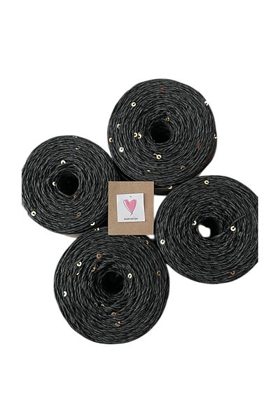 Makromİps Paper Yarn with Sequence Sequence (250Grx4) Natural Wicker Kraft Crochet Hobby Hand Knitting Yarn Bag Basket Decoration