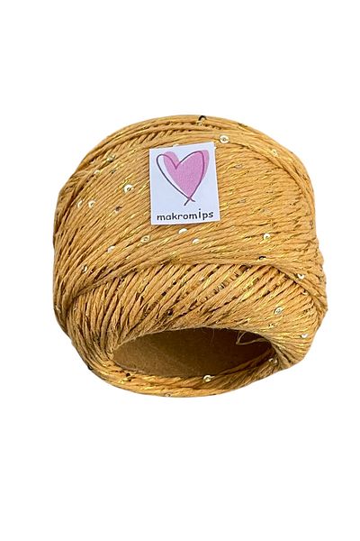 Makromİps Pullu Coton Hand Knitting Yarn (50Gr) Sequence Shiny Stylish Hobby Fun