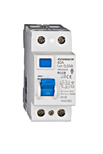 Eti RCCB, 2P, 40A, 30mA, 10kA, AC type, AMPARO, AR004203--, Schrack