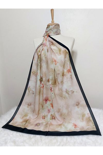 REMOMODA Patterned Italian Koton Soft Shawl High Quality Moose-Soft