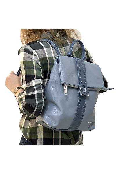 Micutz Rucsac damă din piele rezistenta, Ideal pentru Facultate, Serviciu, Weekend si Calatorii, Albastru